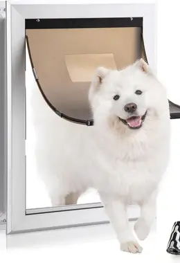 Dog Door Aluminum Pet Door with Automatic Closing Magnetic Flap