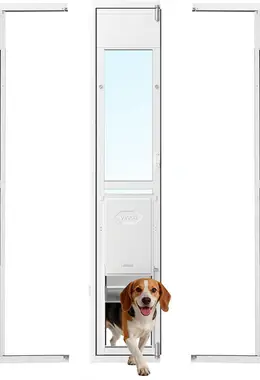 Dog Door for Sliding Glass Door Aluminum Alloy Frame with Flap