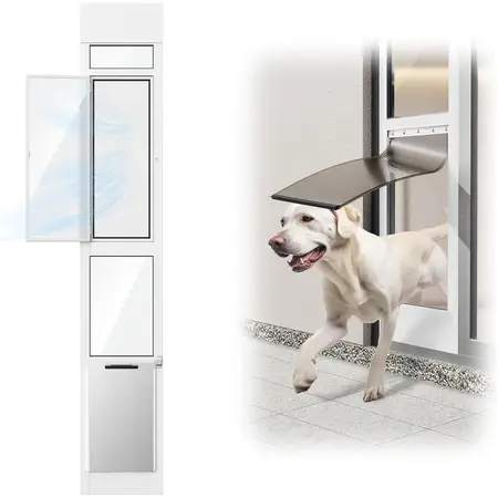 Dog Door for Sliding Glass Door Suitable for Large Dogs