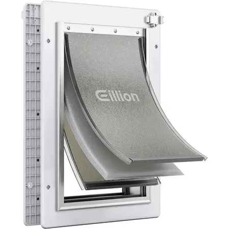 Pet Doggy Door with Rust-Proof Plastic Frame 3 Magnetic Flaps